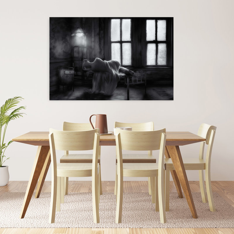 " Solitary Room Study Dramatic Gothic Vintage Architecture Wall Art Print " by Charlaine Gerber, 32" H x 48" W