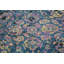 Tapis unique noué à la main 6 pi 1 po bleu / mauve / doré New Age