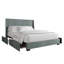 Lit plateforme double avec rangement en velours gris-1073106762-1073106761