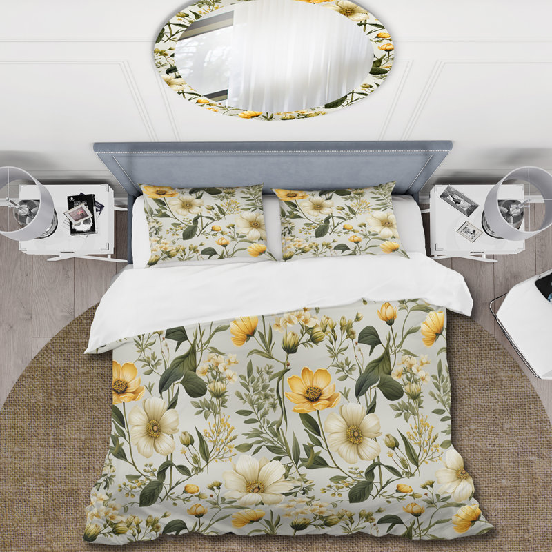 Ensemble de housse de couette Botanical Neutrals Boho, Housse de couette pour très grand lit et 2 très