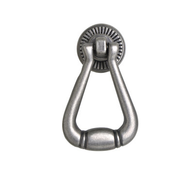 Utopia Alley Soffi Cabinet Ring Pull Knob - Decorative Cabinet Drop Pull Knobs For Cabinets And Drawers - Vintage Cabinet Hardware With Hand Finished Pewter - Metal Drawer Pull Knobs 2.0" (Set Of 25)