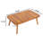 Solmaris 2-piece Modern Coastal Acacia Wood Patio Conversation Set with Rope-Accent Loveseat and Slatted Coffee Table