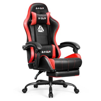 N-GEN Adjustable Reclining Ergonomic Faux Leather Swiveling PC & Racing Gaming Chair