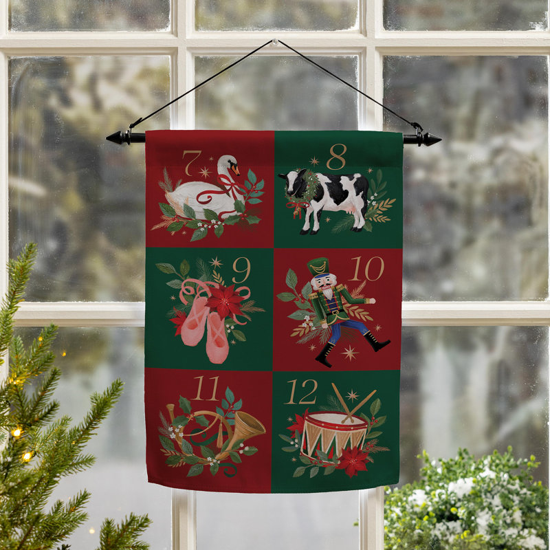 Drapeau de jardin 12 jours en suède de Noël