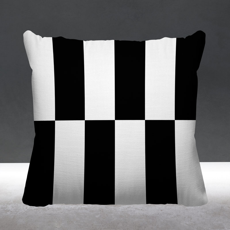 Coussin Luella, Noir, 17 po x 17 po, Carré