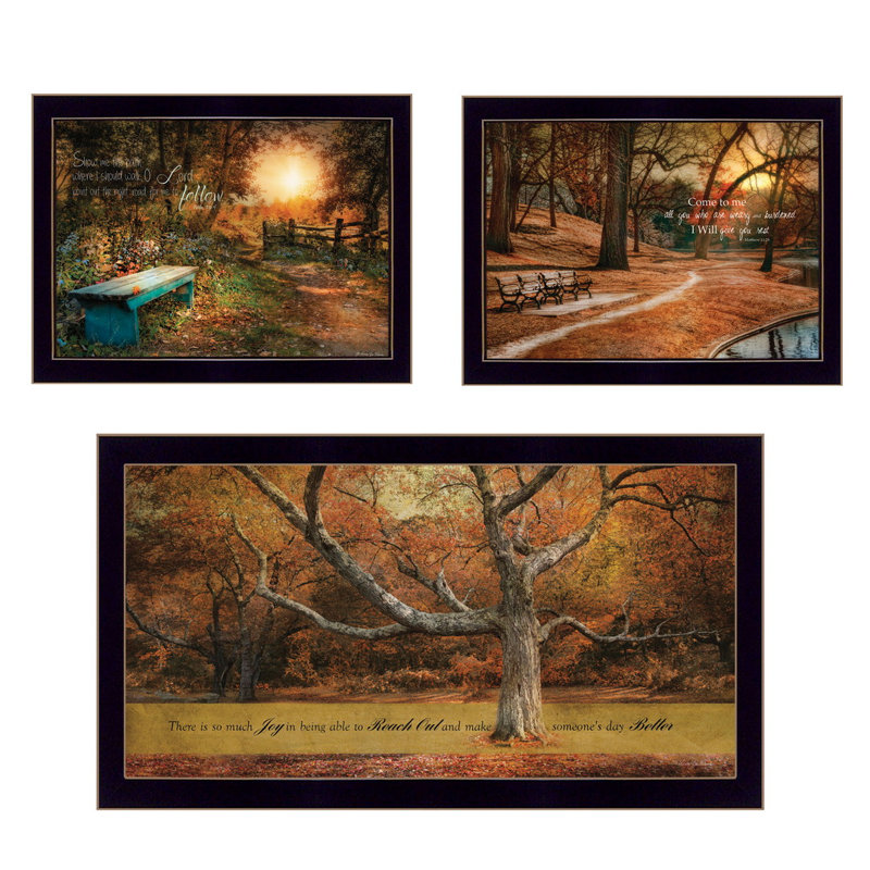 Art mural encadré 3 pièces Tranquil Spaces par Robin-Lee Vieira