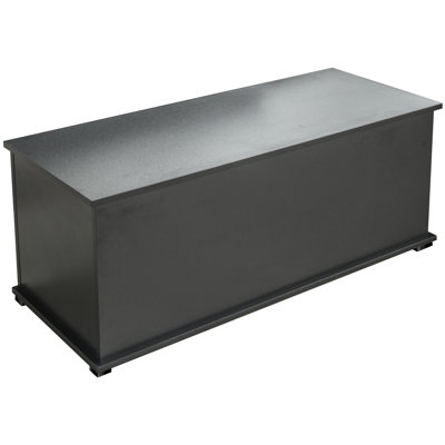 Spacious Black Storage Chest, Lift Top Wood Trunk For Entryway, Fits Off Clothing Trunk, Box Accommodates Various Items