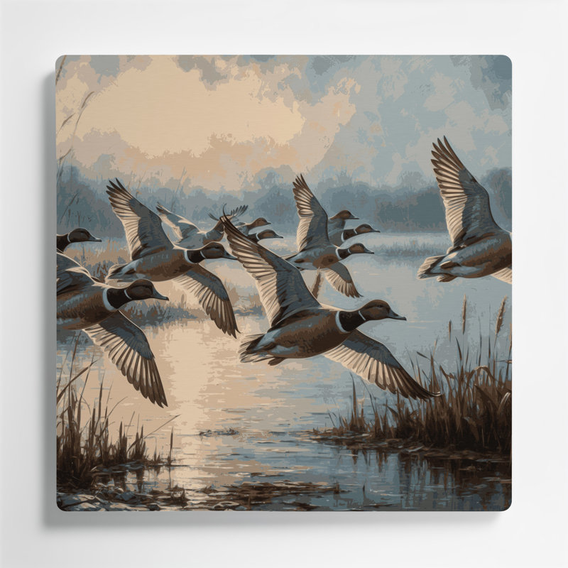 Art mural en métal oiseaux, H 12 po x l 12 po