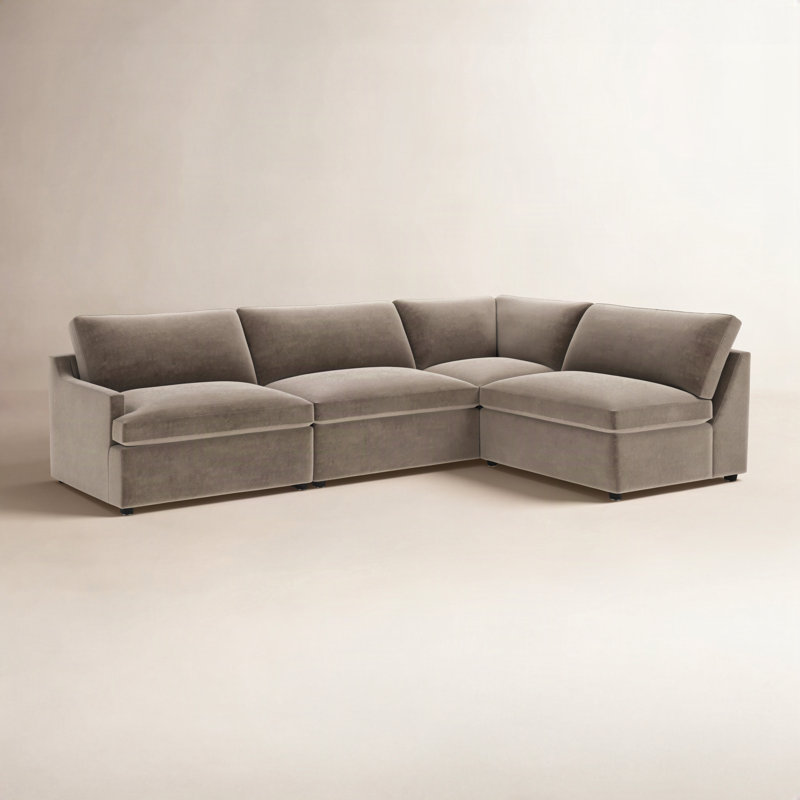 Essex Chaise Sectional, Right Hand Facing, Mila Garnet Polyester