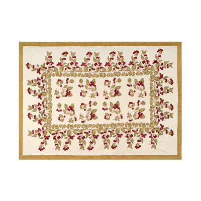 Cherry Tablecloth - Red/Green - 71" x 142"