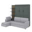 Grand lit escamotable avec canapé et tablettes-763043258