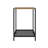 Rendy Brown Side Table Black Iron Legs Mesh Shelf Storage