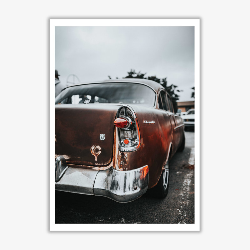 Retro Car - Print, No Frame, 85 cm H x 60 cm W x 1 cm D