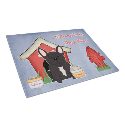 Caroline's Treasures Dog House Glass French Bulldog Cutting Board