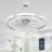 Ausable 24'' Futuristic UFO Design DIY Shapes Bladeless LED Ceiling Fan with Dimmable Lights and Remote-1503140022