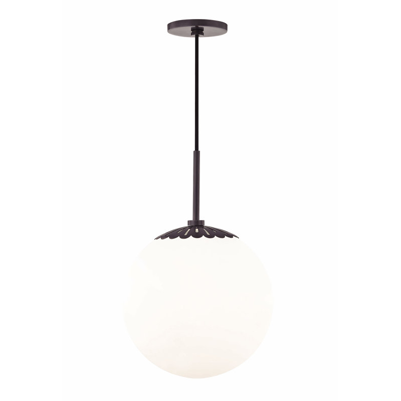 Bagimont 1 - Light Single Globe Pendant, Old Bronze, 16.5" H x 11.5" W x 11.5" D
