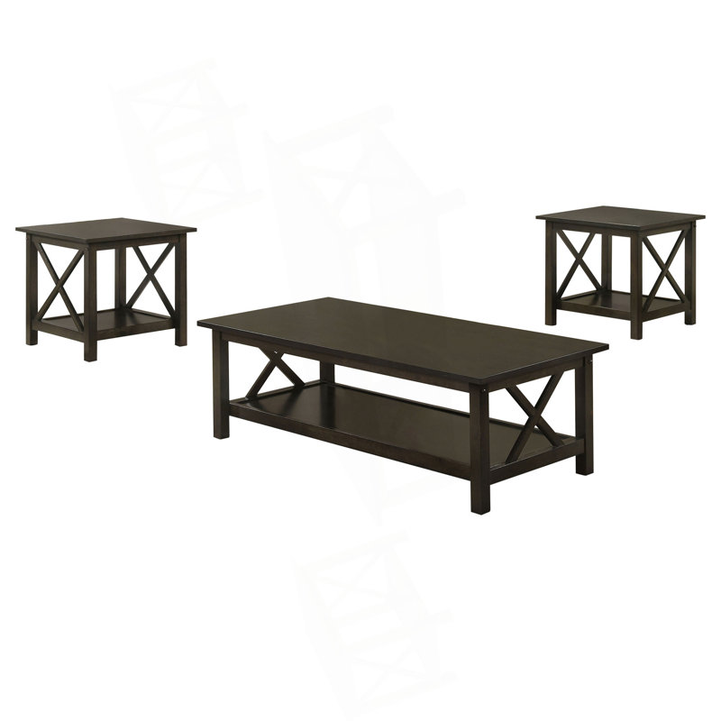 Ensemble d'appoint 3 pièces merlot foncé