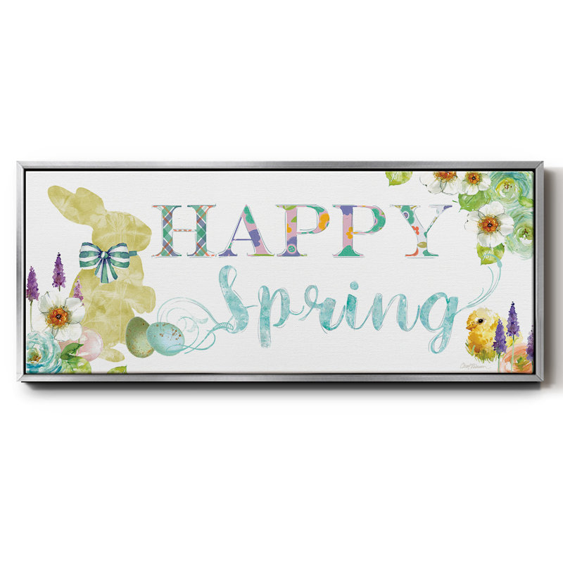 Joyeux printemps, toile encadrée, H 24 po x l 60 po