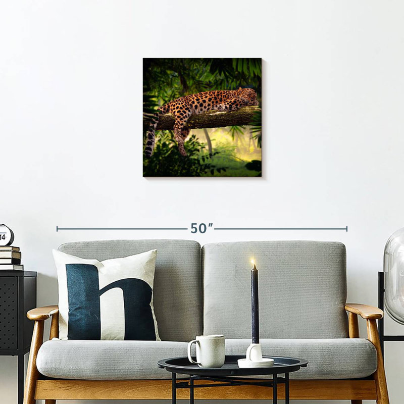 Crowle Sleeping Jungle Leopard, 20" H x 20" W
