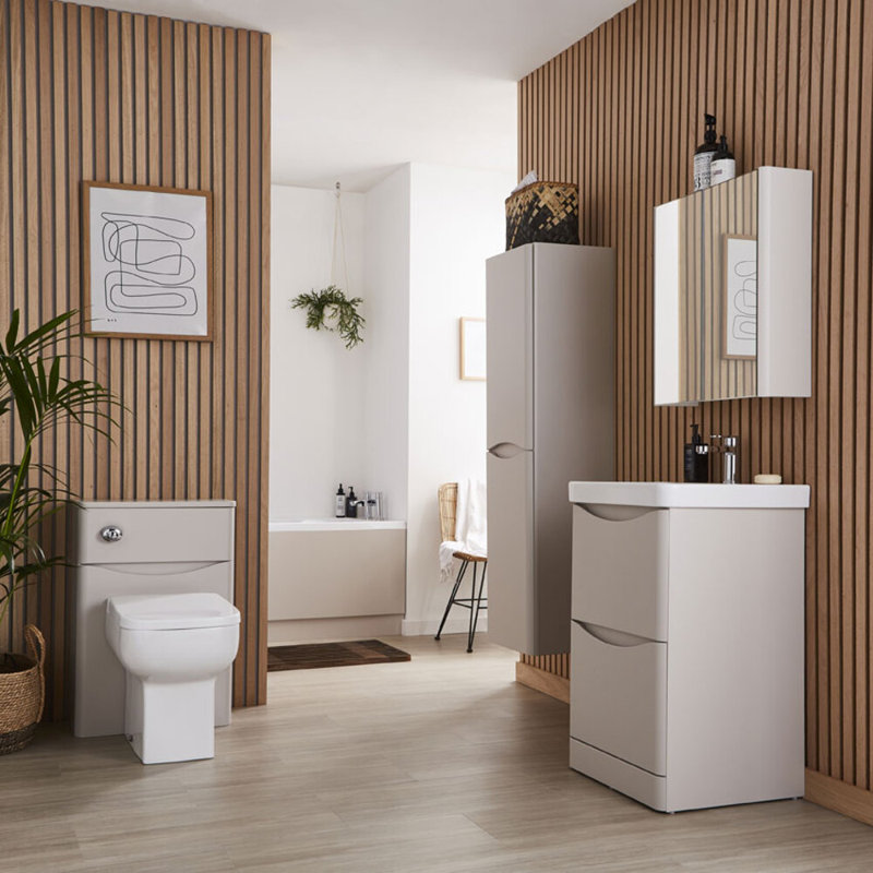 Arc Tall Bathroom Cabinet, White