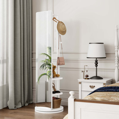 Porte-manteau avec miroir 360 °
