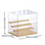 4 Tier Model Toy Display Case Small Clear Acrylic Box Dust Proof Stair Step