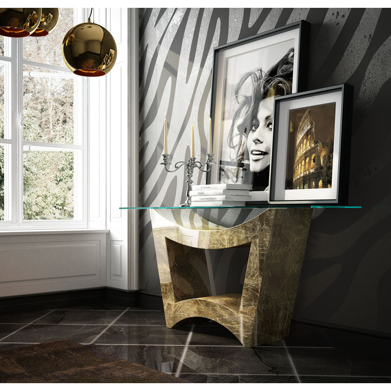 Saphire Console Table, 29.5" H x 39.4" W x 15.6" D, High Gloss