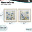 "Blue Peaceful Garden", ensemble de 2 reproductions encadrées sous verre, design par Lanie Loreth-785983786-785983788