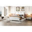 Grand lit plateforme blanc avec lit gigogne simple TG et 2 tiroirs de rangement spacieux - Maximisez l'espace de votre chambre à coucher-516840399