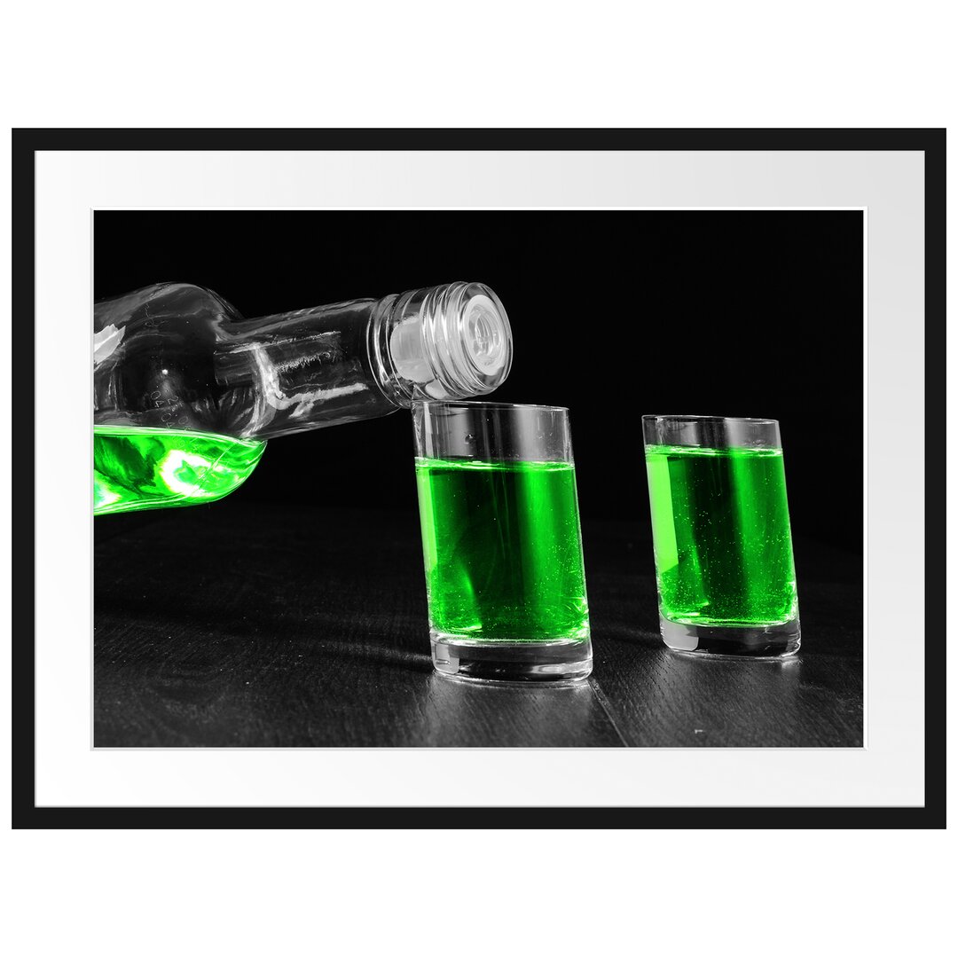 Gerahmtes Poster Dark Grüner Absinth