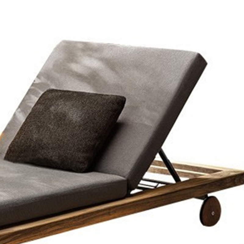 Chaise longue d'extérieur en teck