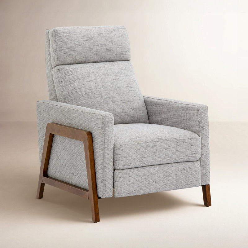 Bosse Polyester Upholstered Recliner, Sea Oat