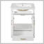 Meuble-lavabo 24 po avec lavabo en céramique intégré, armoire de salle de bain avec 2 portes, 1 tiroir basculant, meuble-lavabo simple pour salle de bain de petite et moyenne taille, blanc-630827199