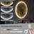 40-Inch Realistic Resin Moon Wall Light – Plug-In Dimmable LED Moon Sconce with Remote Control, 38 W Main & 15 W Night Light, Meteorite Crater Texture, 1.75″ Thick Wall-Mounted Décor for Home & Commer-691100725
