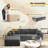 Boneless 105.5 ''Modular Sectional Sofa Couches L-Shape Couch 3 Seat Modular Sofa Memory Foam Sectional Couches For Living Room-2108678058-2088071507
