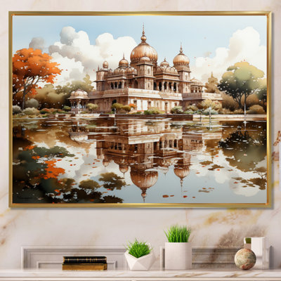 Hinduisim Art Temple Reflections IV - Spiritual Canvas Art Print
