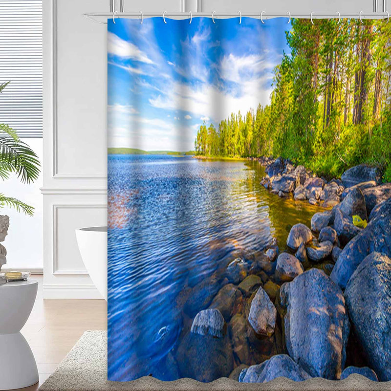 Rideau de douche Shore Landscape, L 72 po x l 72 po
