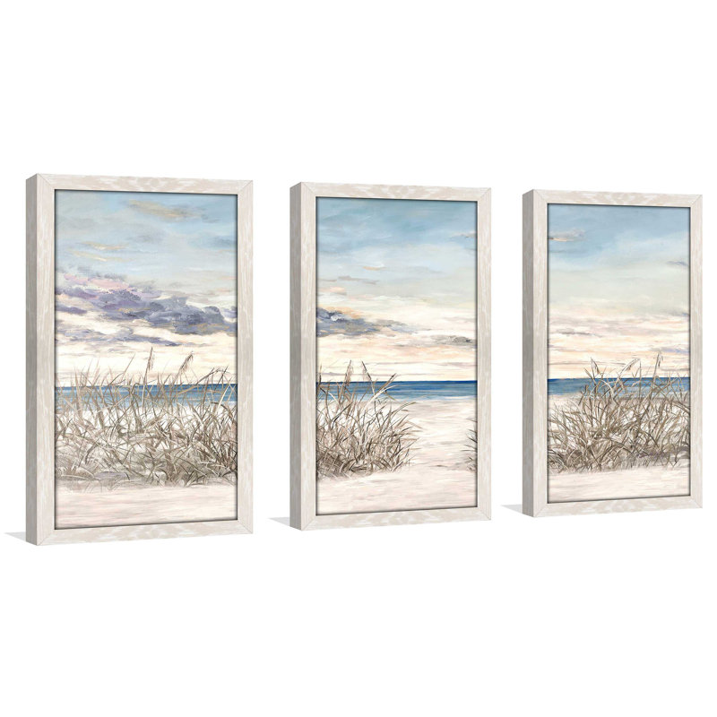 "Windy Beaches", reproduction sur acrylique 3 pièces, H 25,5 po x l 40,5 po x P 1 po
