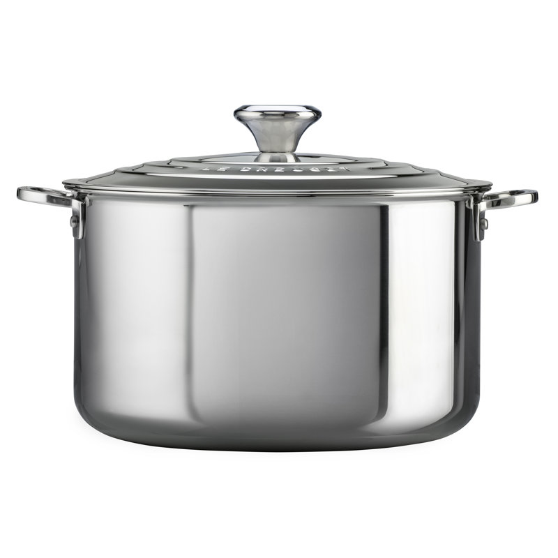 Le Creuset 7 Quart Stainless Steel Stockpot with Lid