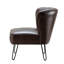 Chaise d'appoint capitonnée en similicuir de 26 po avec base en métal Euclid-59806074