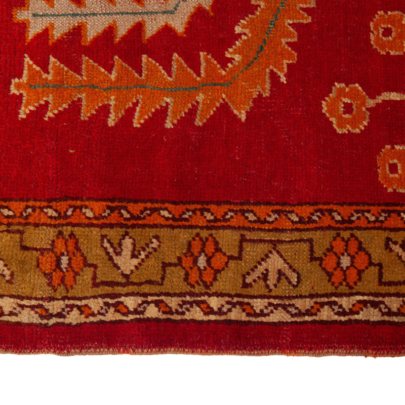 Red Traditional Wool Rug - 6'2"" x 15'7""