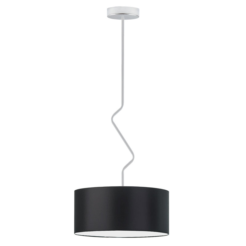 Candless 1 - Light Drum Pendant, Black, Chrome