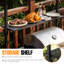 Pavillon de jardin grillagé l 8 pi x 5 pi ABCCANOPY avec paroi latérale, tablettes en métal, 2 lumières DEL magnétiques et sac de transport-130982932