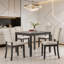 Ensemble de salle à manger 5 pièces avec 4 chaises rembourrées-959623478
