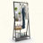 Industrial Style Hall Tree with Mirror, Multifunctional Wall-Mounted Coat Rack with Shoe Storage & Aluminum Frame for Entryway, Living Room, Bedroom