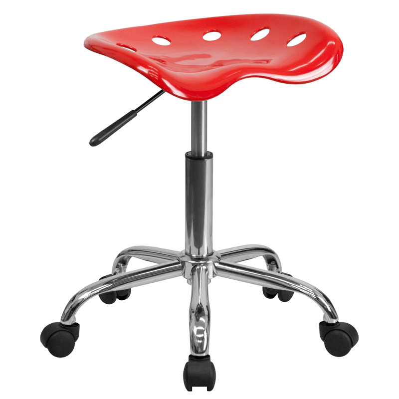 Tabouret de style siège de tracteur aux couleurs vives, Rouge