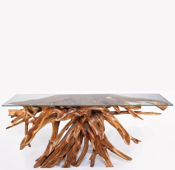 84'' W Glass Console Table