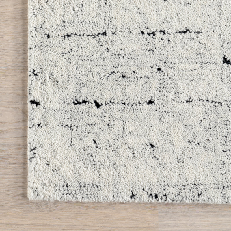 Handmade Ivory Wool Rectangular 8' x 10' Area Rug