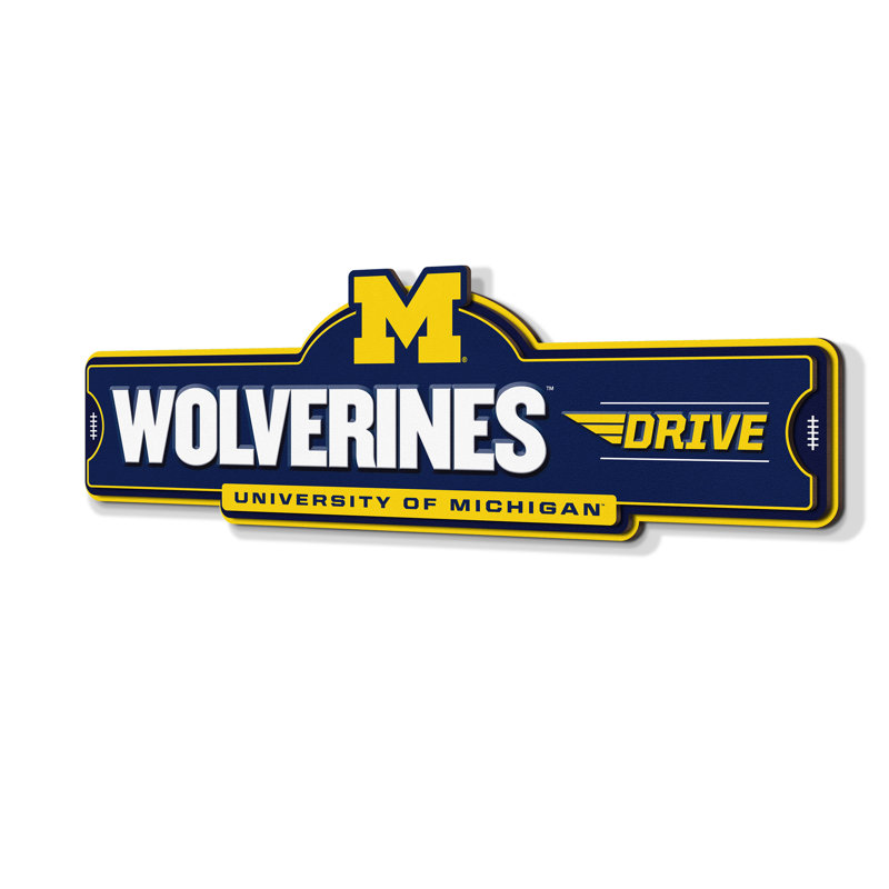 NCAA Michigan Wolverines Street Sign