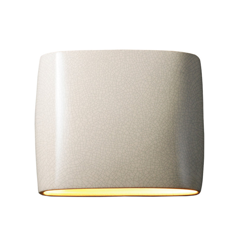 Logan Outdoor Ceramic Wall Light, Cerise, Incandescent, 9.75" H x 12" W x 4" D